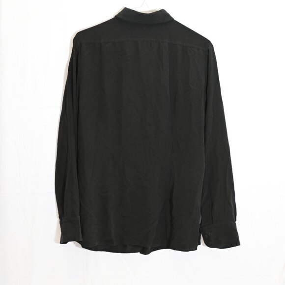Gucci Black 100% Silk Shirt with Subtle GG Embroidery Very Good Condition - Picture 2 of 12